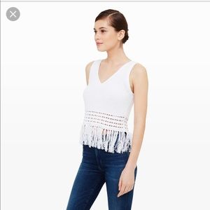 Club Monaco Indya Fringe Sweater Tank